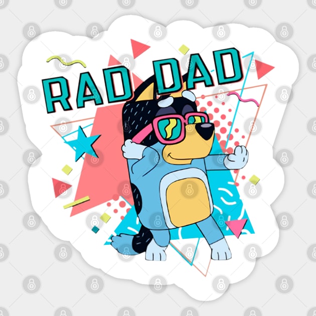 Rad dad Sticker by Quikerart